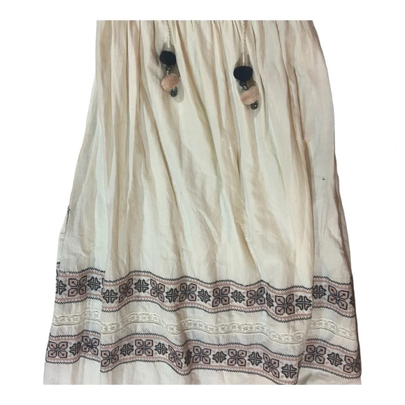 Loveshackfancy Isla Embroidered Boho Pop Pom Midi Dress $395 100% Cotton Small - Picture 4 of 8